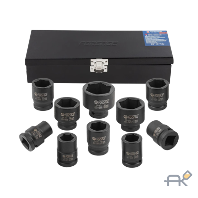 Набор головок ударных 3/410пр. (6гр.) (17.19.22.24.27.30.32.36.41.46мм) в кейсе (F-6101-5MPB)